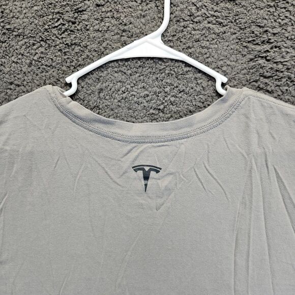Tesla T-Shirt Mens Size 3X Gray Cotton Short Sleeve Crewneck Tee - Picture 7 of 8